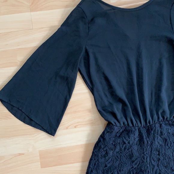 Costa Blanca black romper with lace shorts and flowey top - Picture 3 of 4